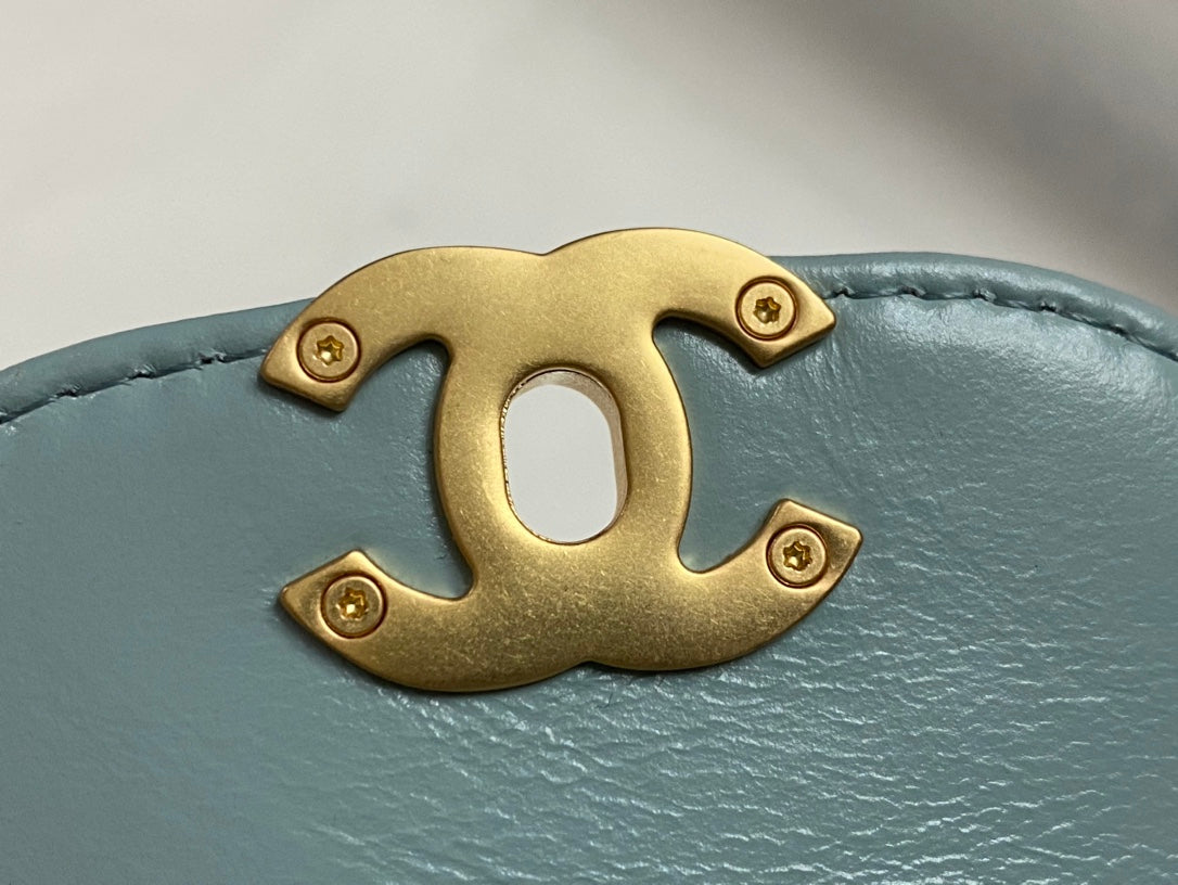 Chanel Calfskin Mini Shopping Bag AS4416 Light Blue