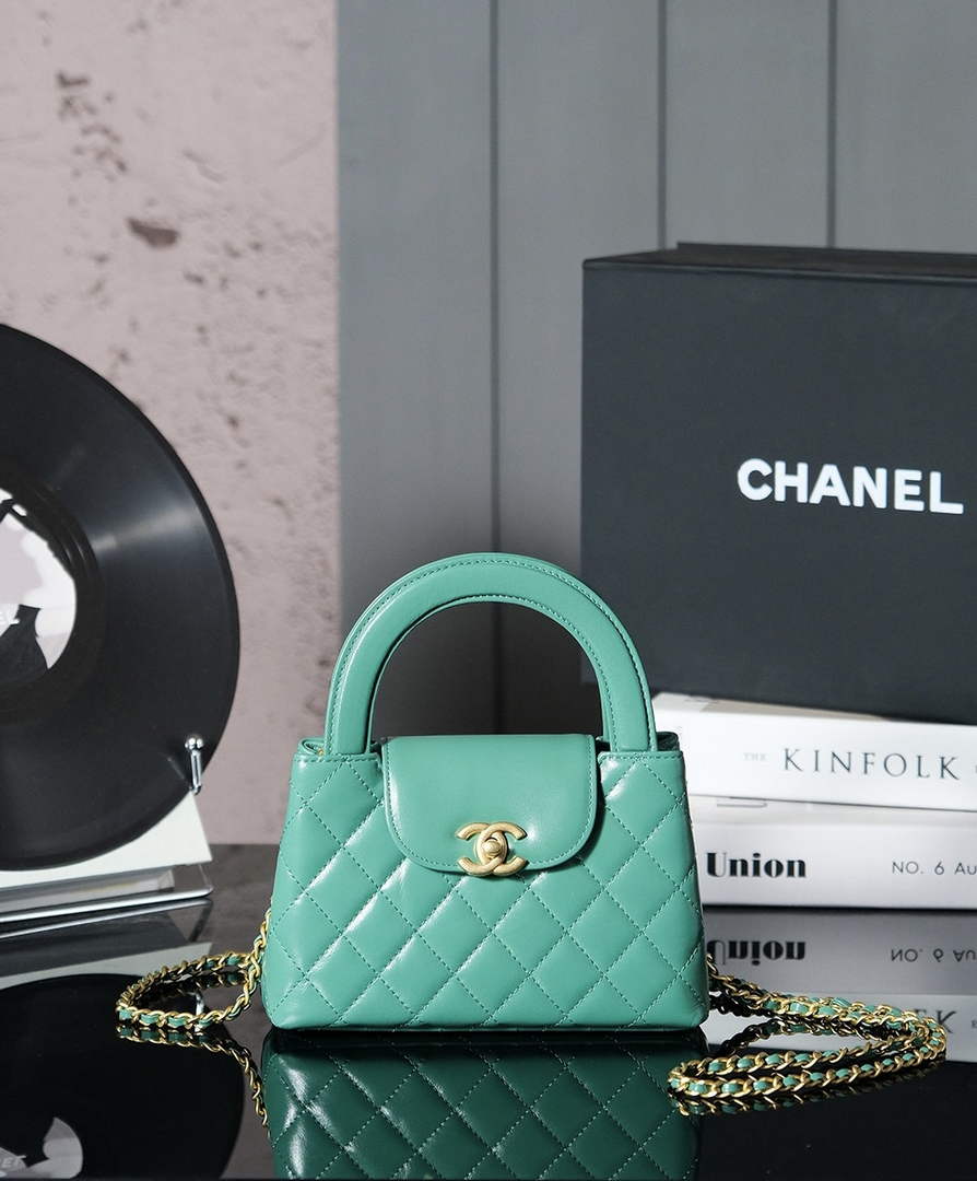 Chanel Calfskin Mini Shopping Bag AS4416 Light Green