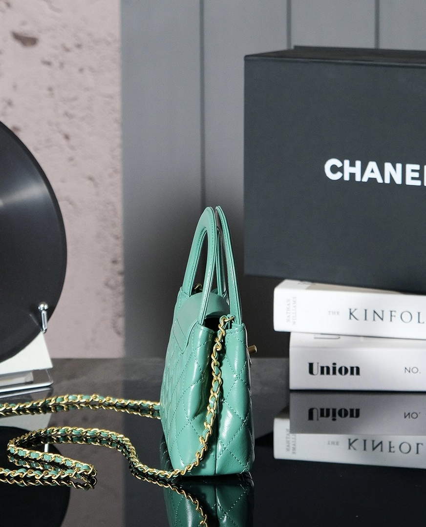Chanel Calfskin Mini Shopping Bag AS4416 Light Green