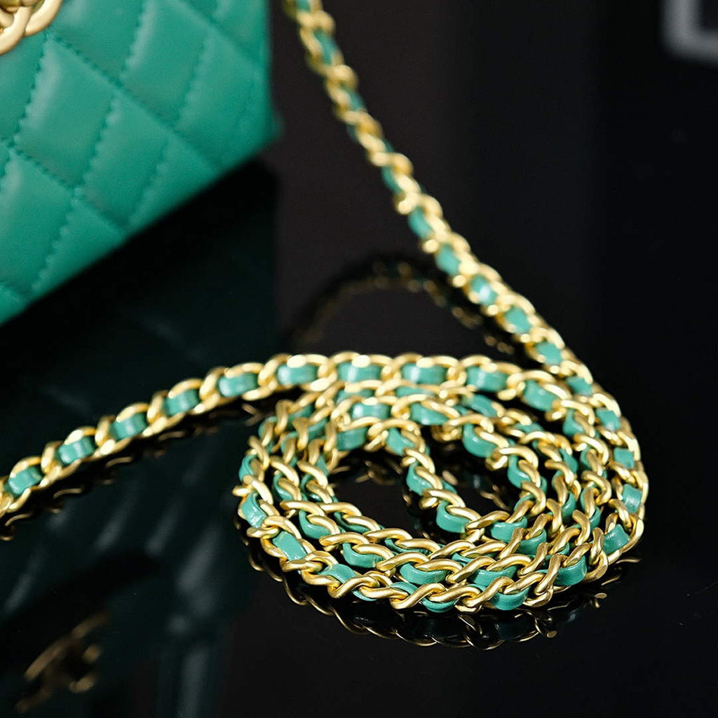 Chanel Calfskin Mini Shopping Bag AS4416 Light Green