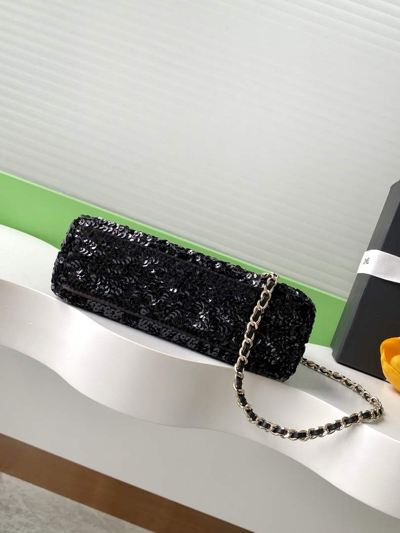 Chanel Mini Shopping Bag, AS4416 Sequins Black