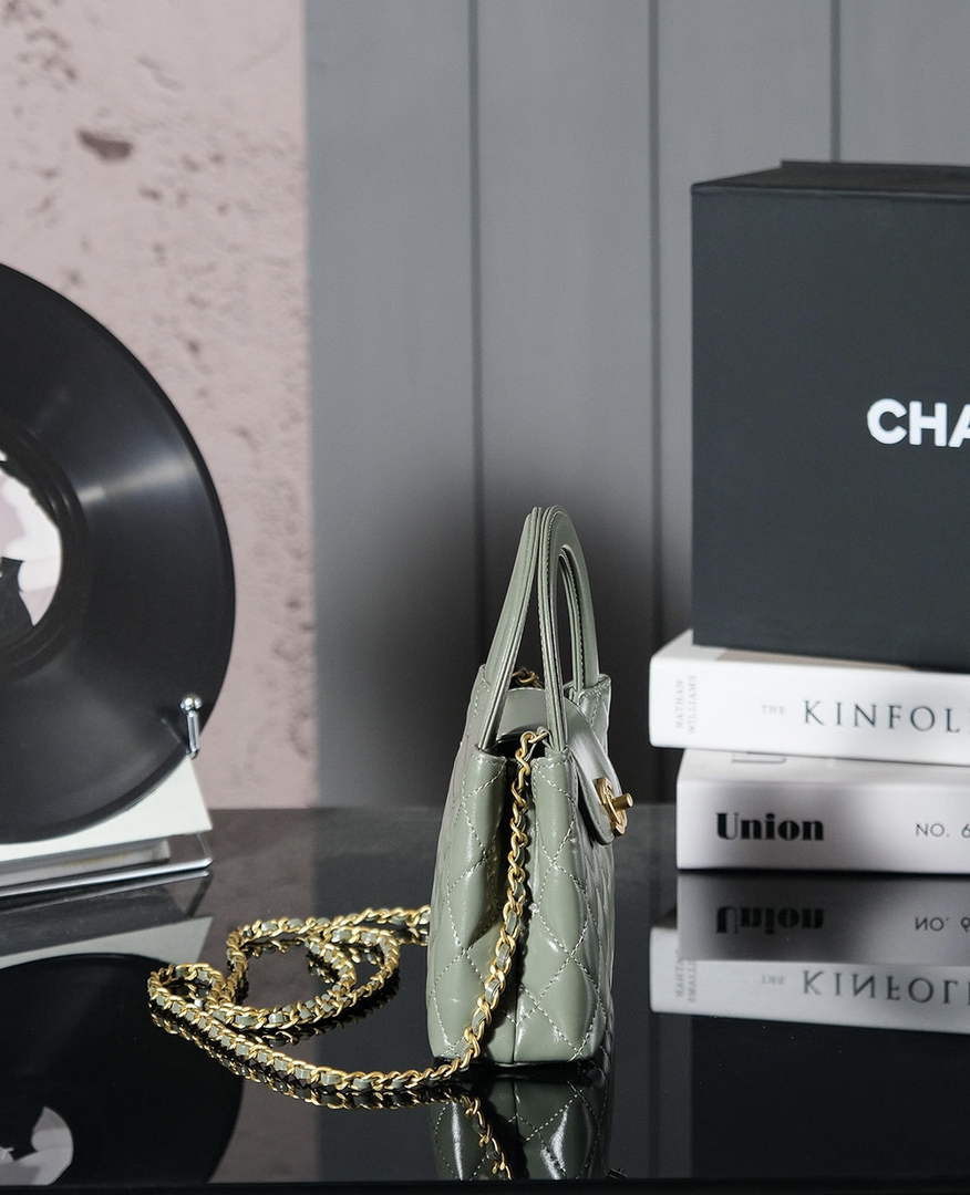Chanel Calfskin Mini Shopping Bag AS4416 Dark Green