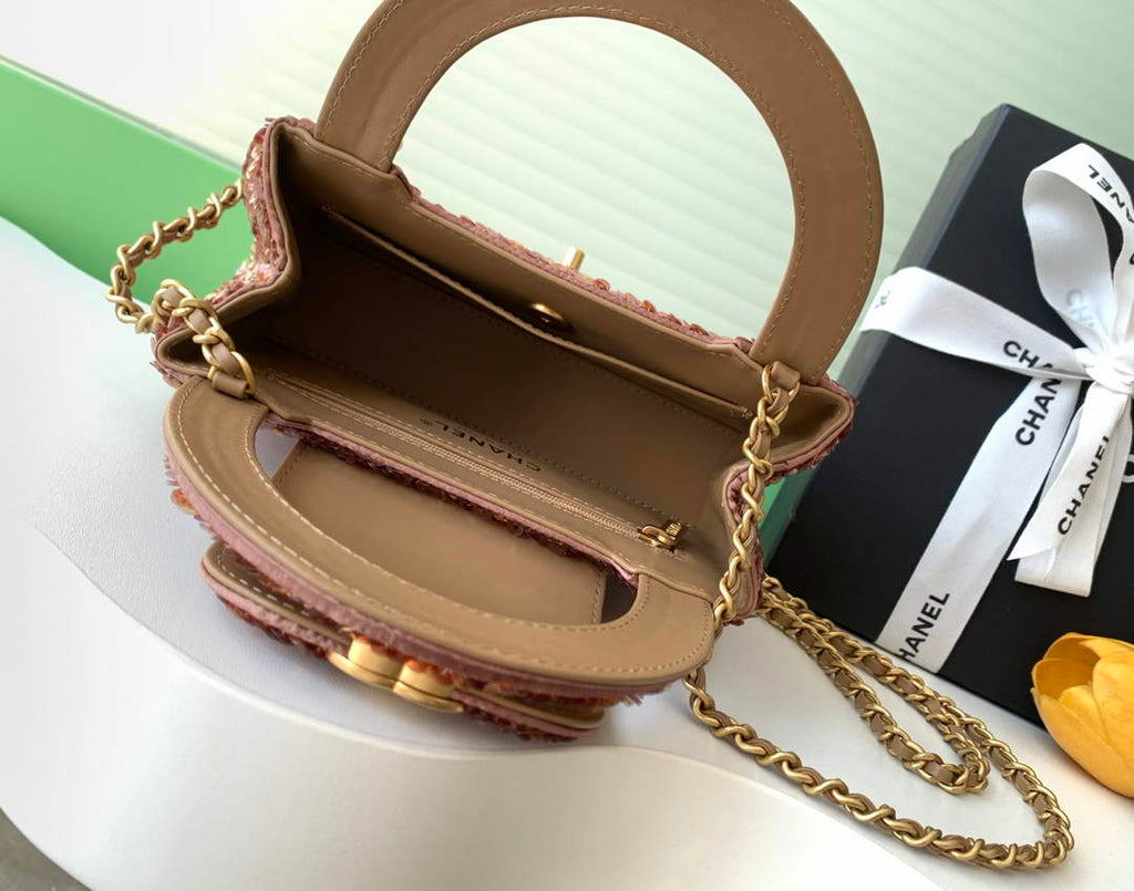Chanel Mini Shopping Bag, AS4416 Sequins Apricot