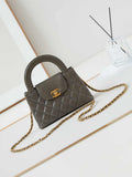 Chanel mini shopping bag, AS4416 gray calfskin