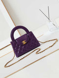 Chanel mini shopping bag, AS4416 purple calfskin