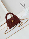 Chanel mini shopping bag, AS4416 wine red calfskin