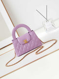 Chanel mini shopping bag, AS4416 calfskin purple