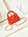 Chanel mini shopping bag, AS4416 orange calfskin