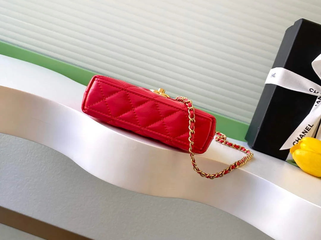 Chanel Mini Shopping Bag Shiny Calfskin AS3435