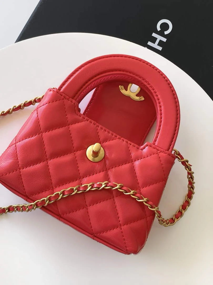 Chanel Mini Shopping Bag Shiny Calfskin AS3435