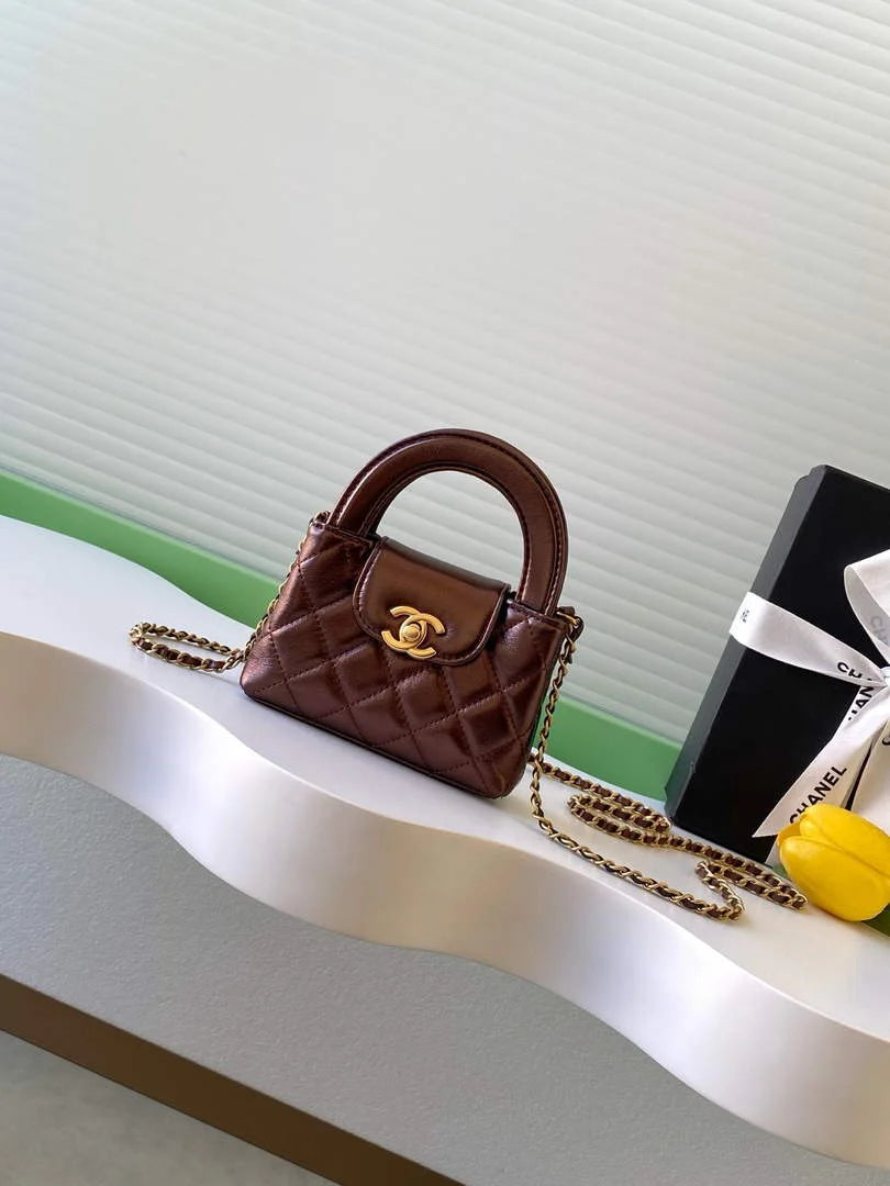Chanel Mini Shopping Bag Shiny Calfskin AS3435