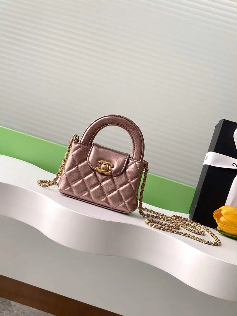 Chanel Mini Shopping Bag Shiny Calfskin AS3435