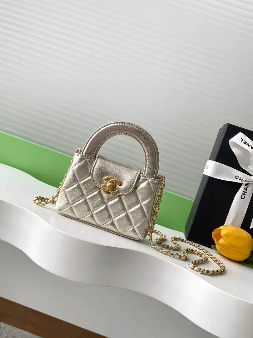 Chanel Mini Shopping Bag Shiny Calfskin AS3435