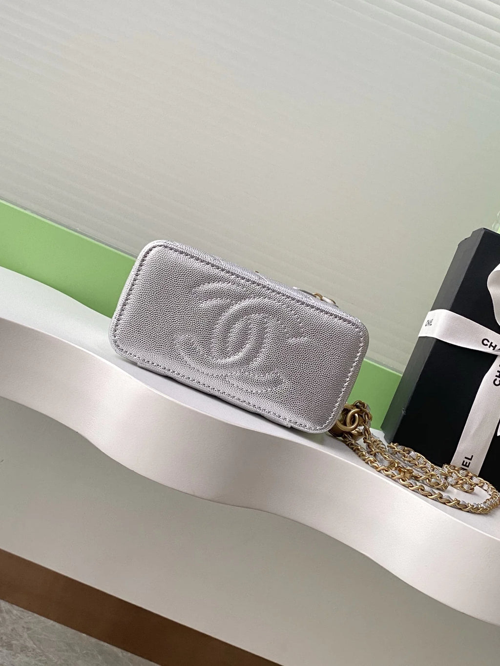 Chanel Vanity Case, AP3940 Calfskin Gold