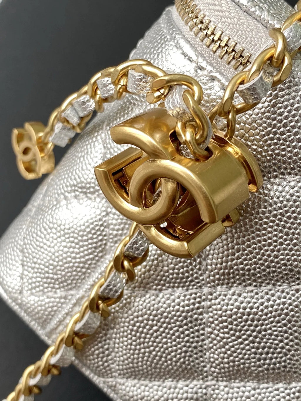 Chanel Vanity Case, AP3940 Calfskin Gold