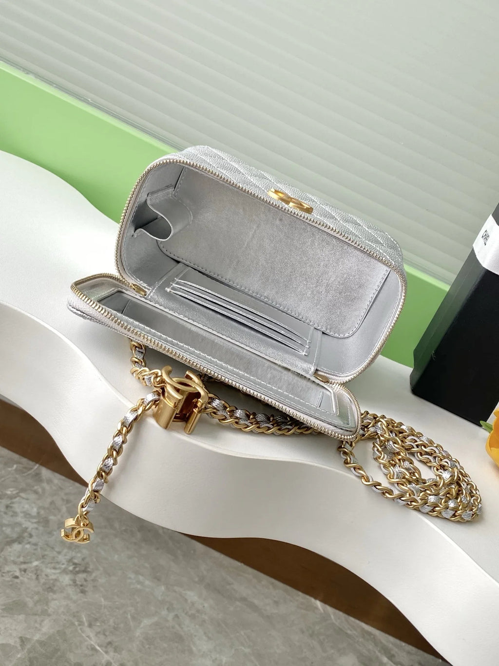 Chanel Vanity Case, AP3940 Calfskin Gold