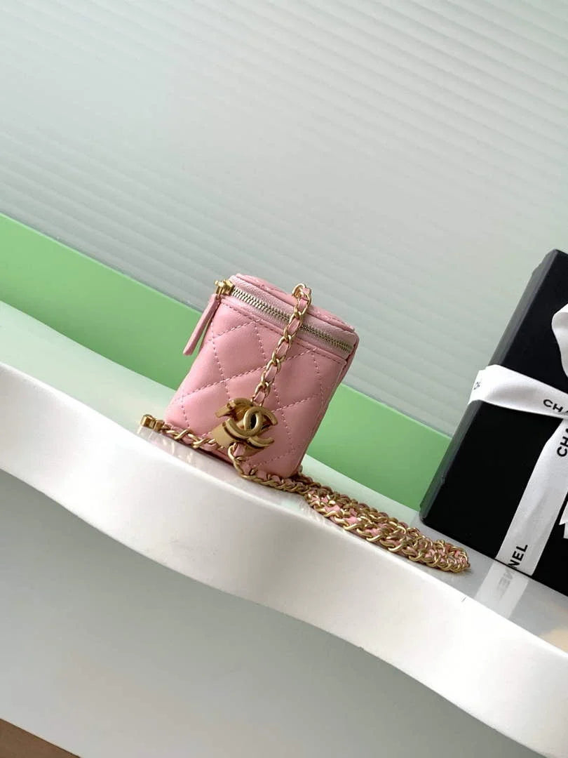 Chanel Mini Vanity Case, AP3941 Lambskin Gold