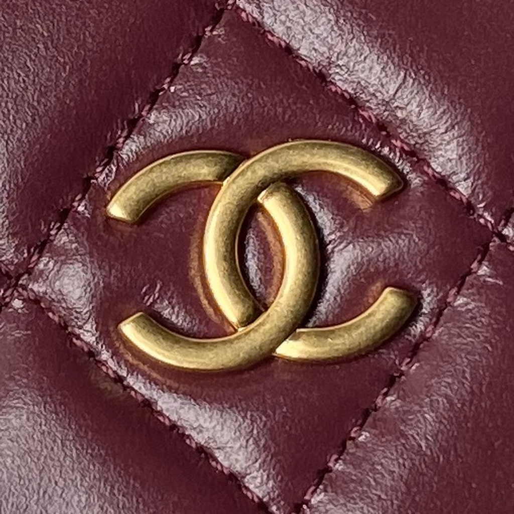Chanel Pouch AP4058 Dark Burgundy Shiny crumpled calfskin