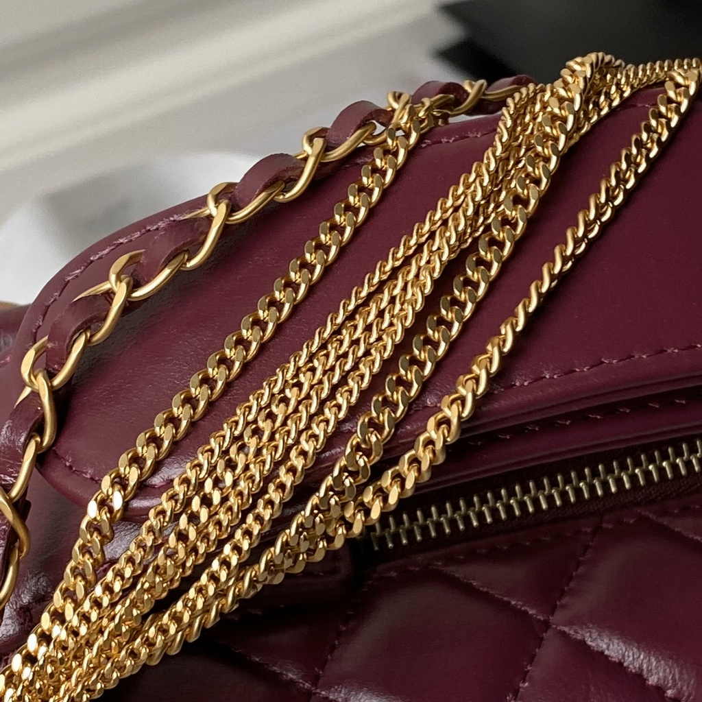 Chanel Pouch AP4058 Dark Burgundy Shiny crumpled calfskin
