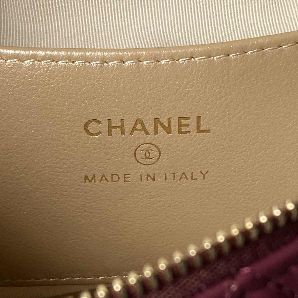 Chanel Pouch AP4058 Dark Burgundy Shiny crumpled calfskin