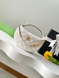 Chanel Pouch - White Grained calfskin, AP4584 imitation pearl