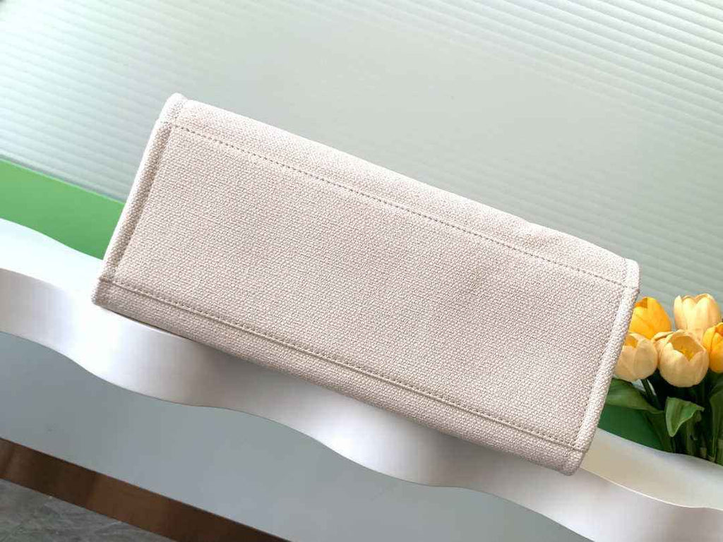 Chanel Shopping bag, Cotton canvas, AS3351 Ecru, Blue & Yellow