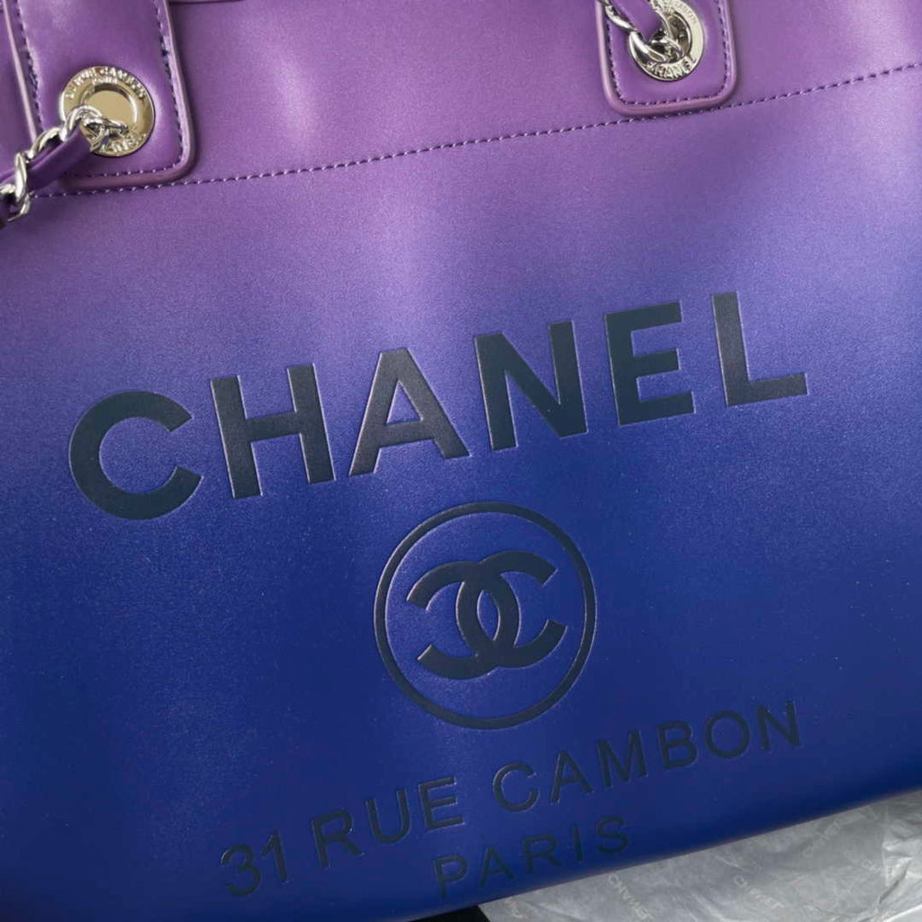 Chanel Shopping bag, Leather, AS3351, Dark Blue