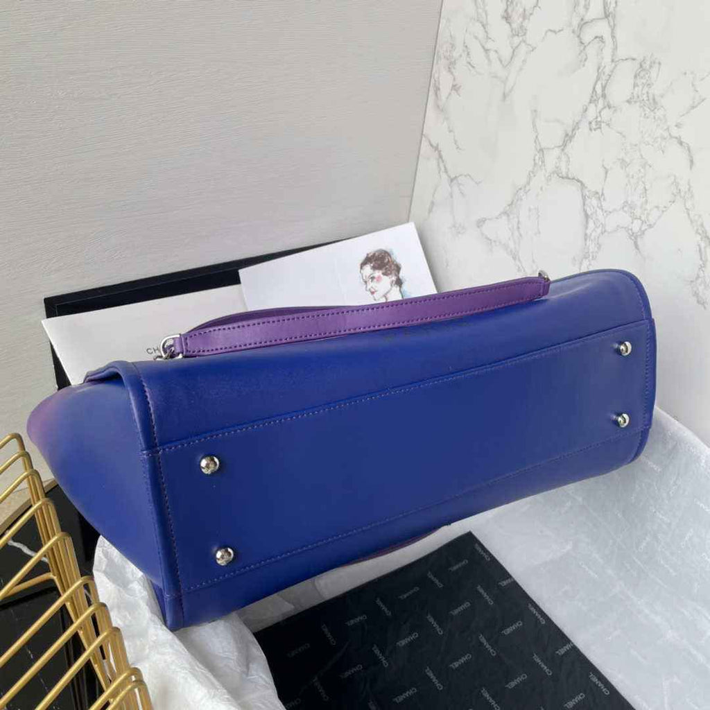 Chanel Shopping bag, Leather, AS3351, Dark Blue