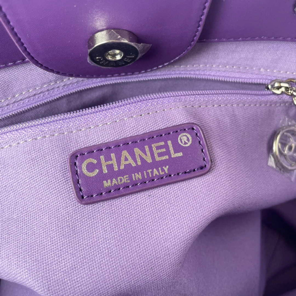Chanel Shopping bag, Leather, AS3351, Dark Blue