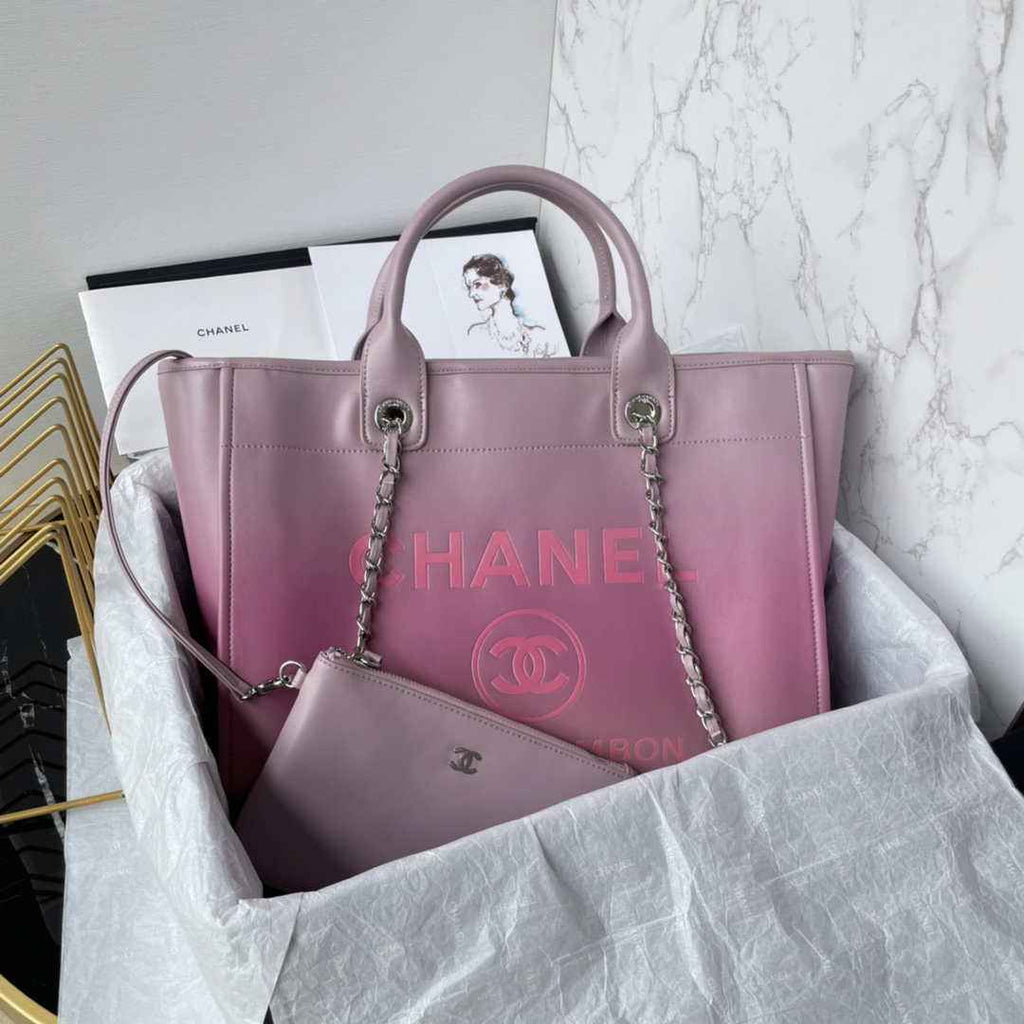 Chanel Shopping bag, Leather, AS3351, Pink
