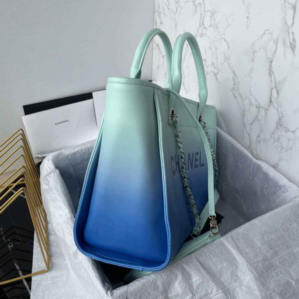 Chanel Shopping bag, Leather, AS3351, Blue