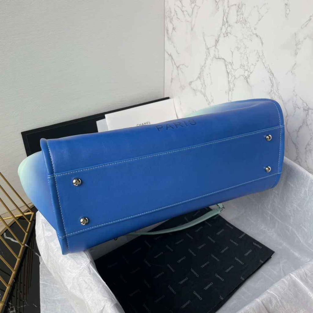 Chanel Shopping bag, Leather, AS3351, Blue