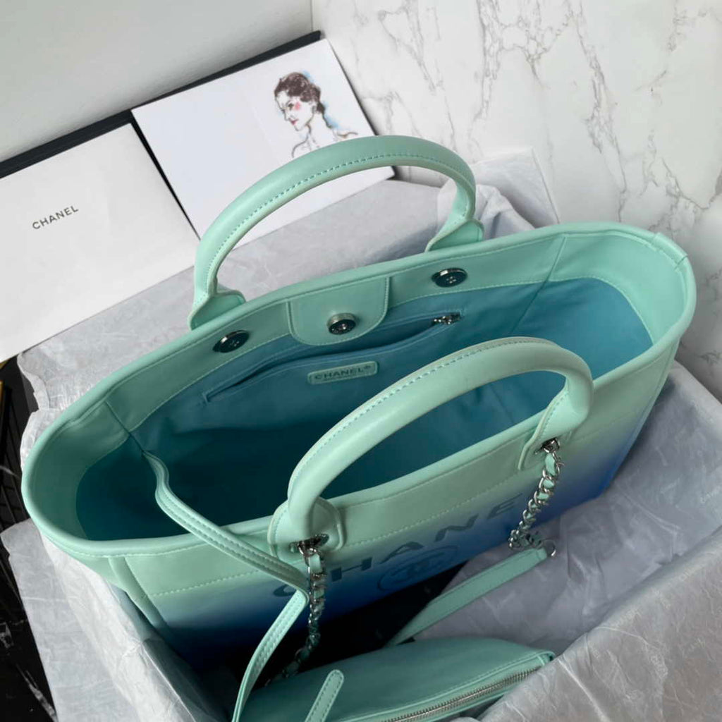 Chanel Shopping bag, Leather, AS3351, Blue