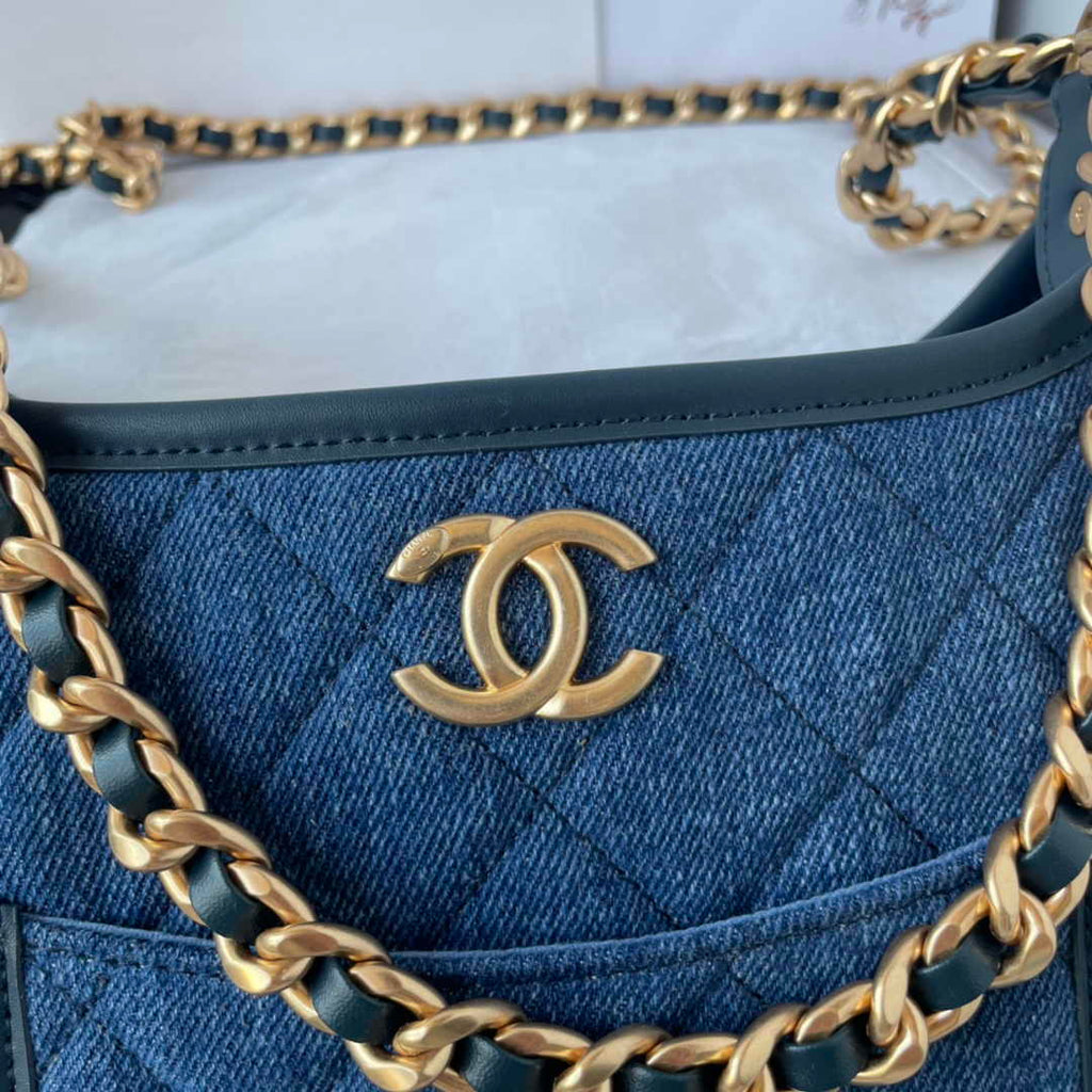 Chanel Shoulder Bag AS4245 Mixed Fibres Calfskin Blue