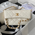 Chanel Shoulder Bag AS4754 White Lambskin