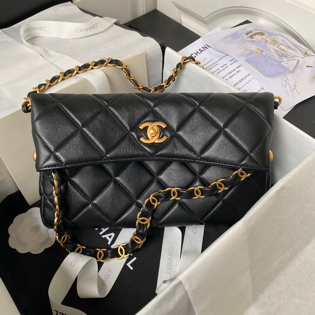 Chanel Shoulder Bag AS4754 Black Lambskin