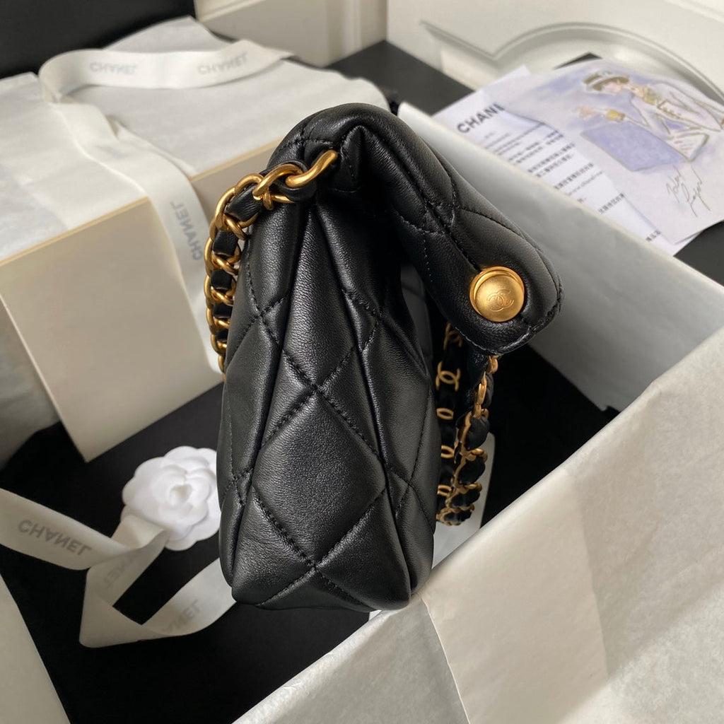 Chanel Shoulder Bag AS4754 Black Lambskin