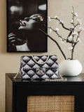 Chanel Shoulder Flap bag, AS4561 Sequins, Black & White
