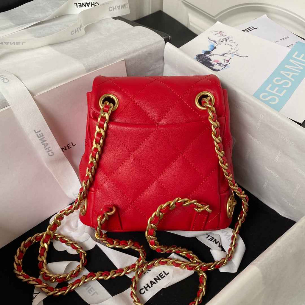 Chanel Small backpack AS4275 Calfskin Red