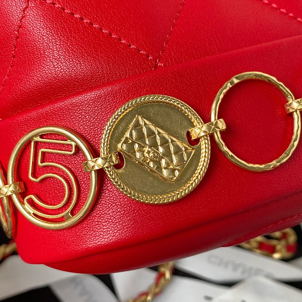 Chanel Small backpack AS4275 Calfskin Red