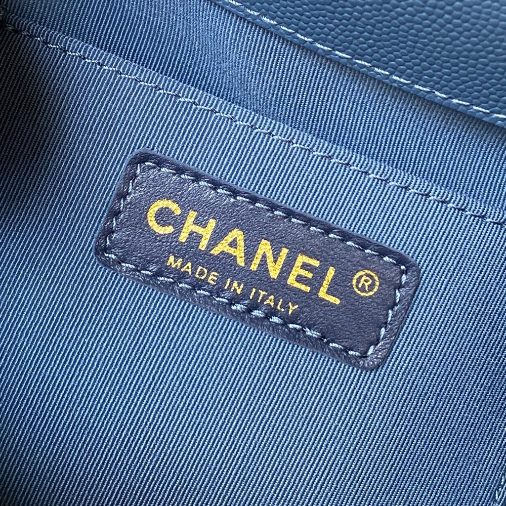 Chanel backpack AS4398 Grained shiny calfskin Blue