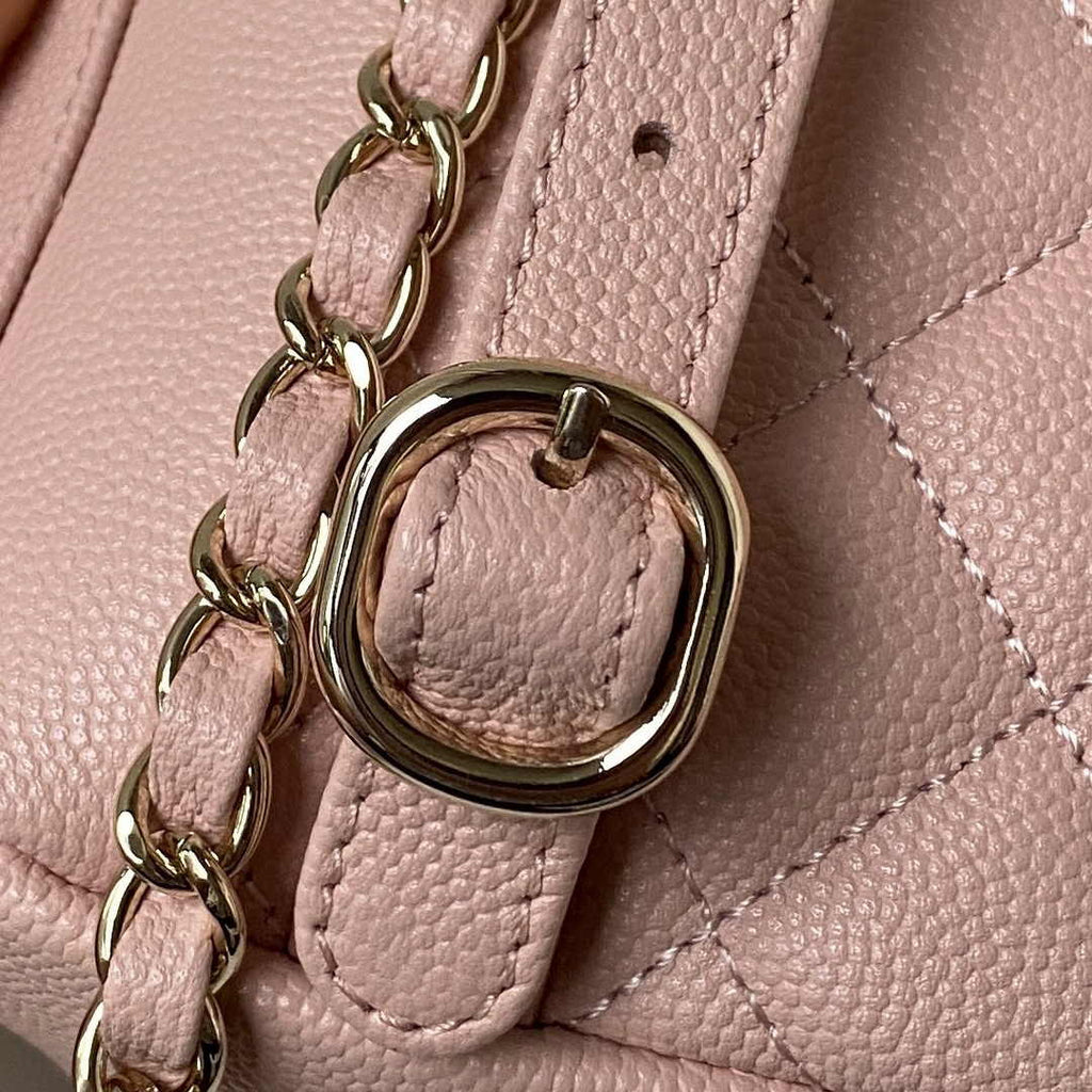Chanel backpack AS4398 Grained shiny calfskin Light Pink
