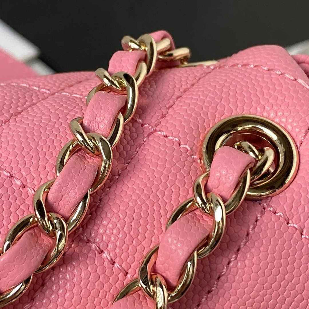 Chanel backpack AS4398 Grained shiny calfskin Pink