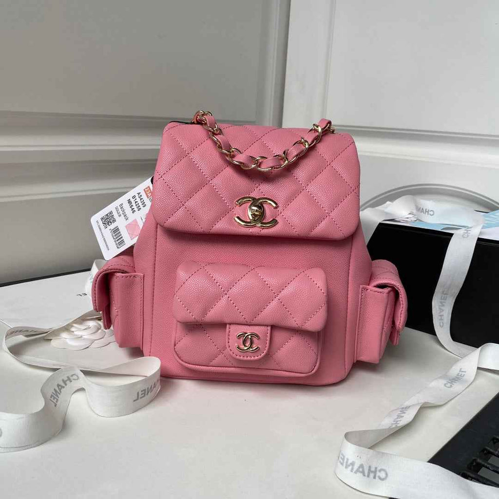 Chanel Small backpack AS4399 Grained shiny calfskin Pink