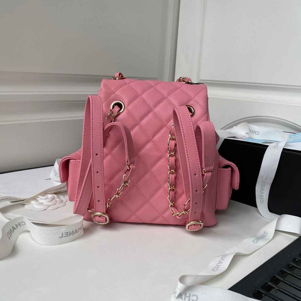 Chanel Small backpack AS4399 Grained shiny calfskin Pink