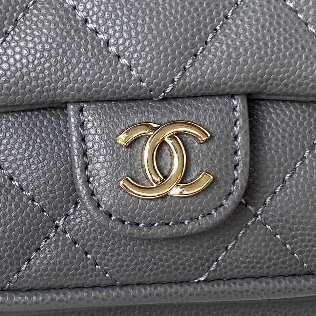 Chanel Small backpack AS4399 Grained shiny calfskin Gray