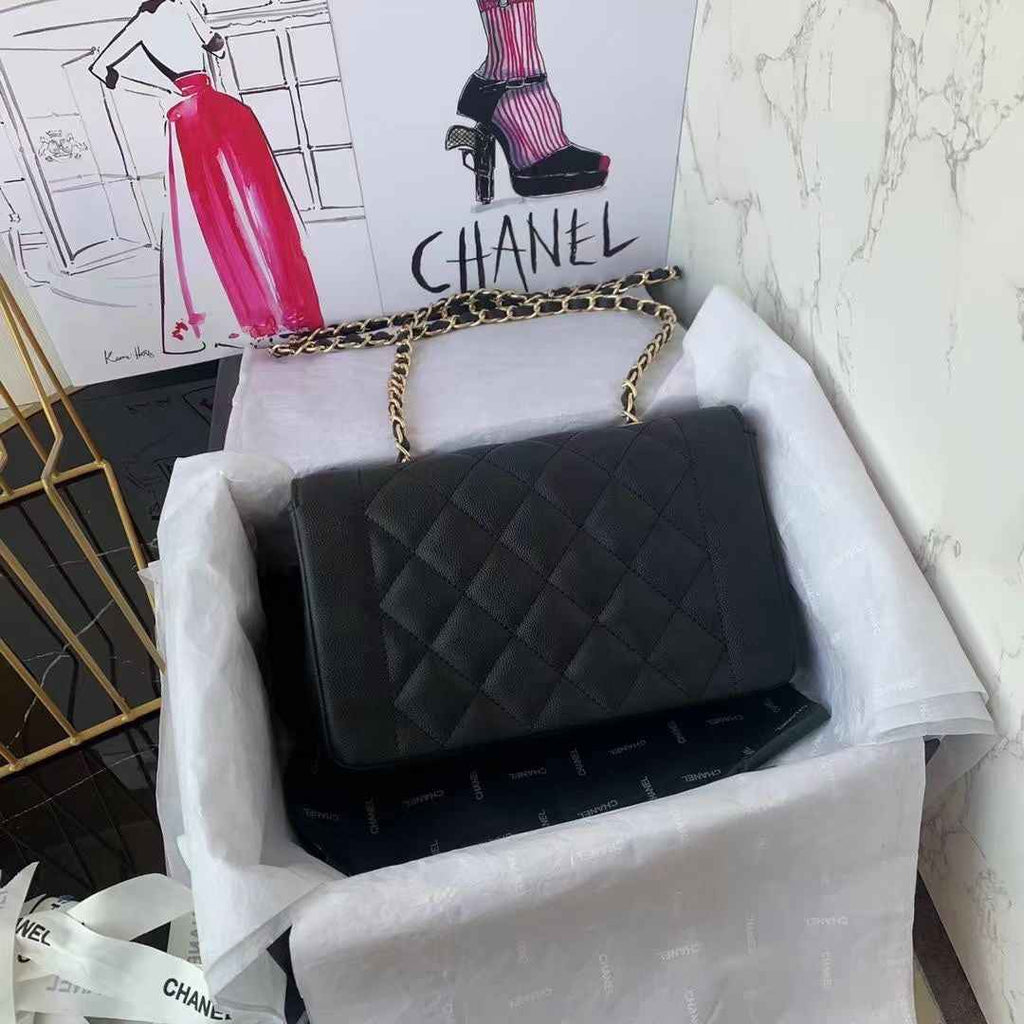 Chanel Small Flap Bag AS1488 Calfskin Black