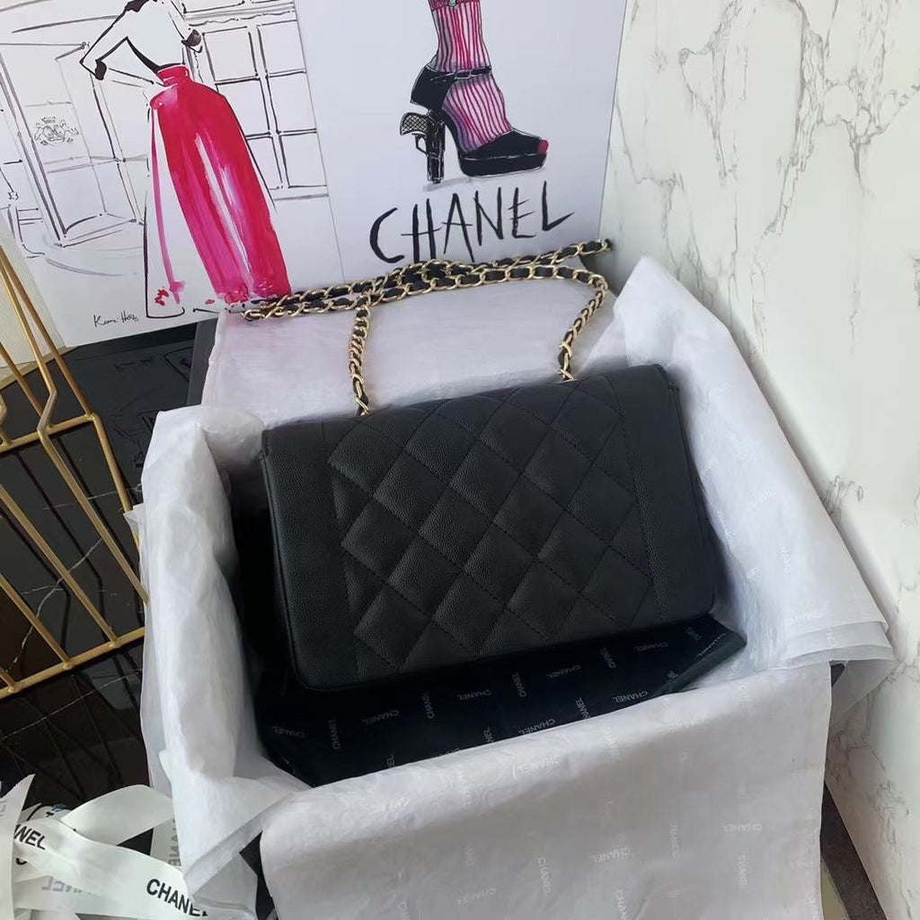 Chanel Small Flap Bag AS1488 Calfskin Black