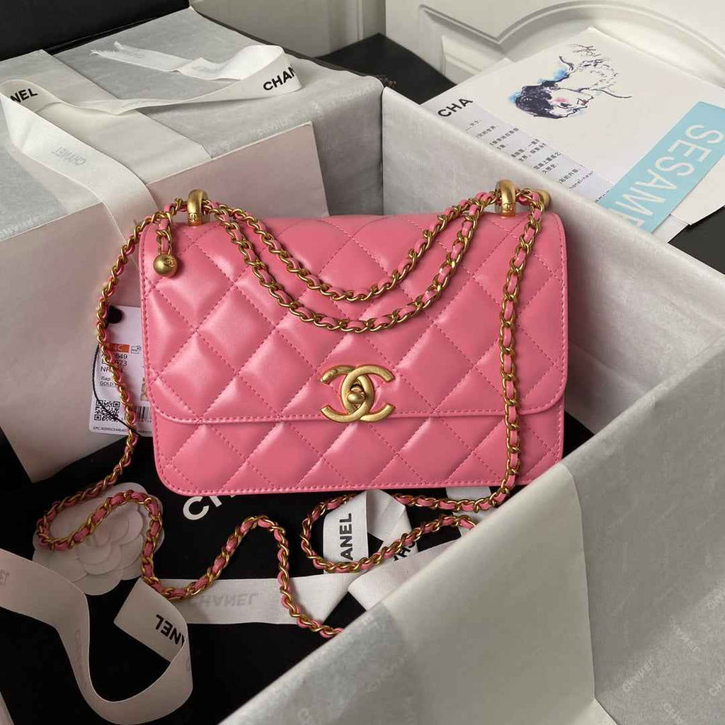 Chanel Small Flap bag AS2649 Lambskin Pink