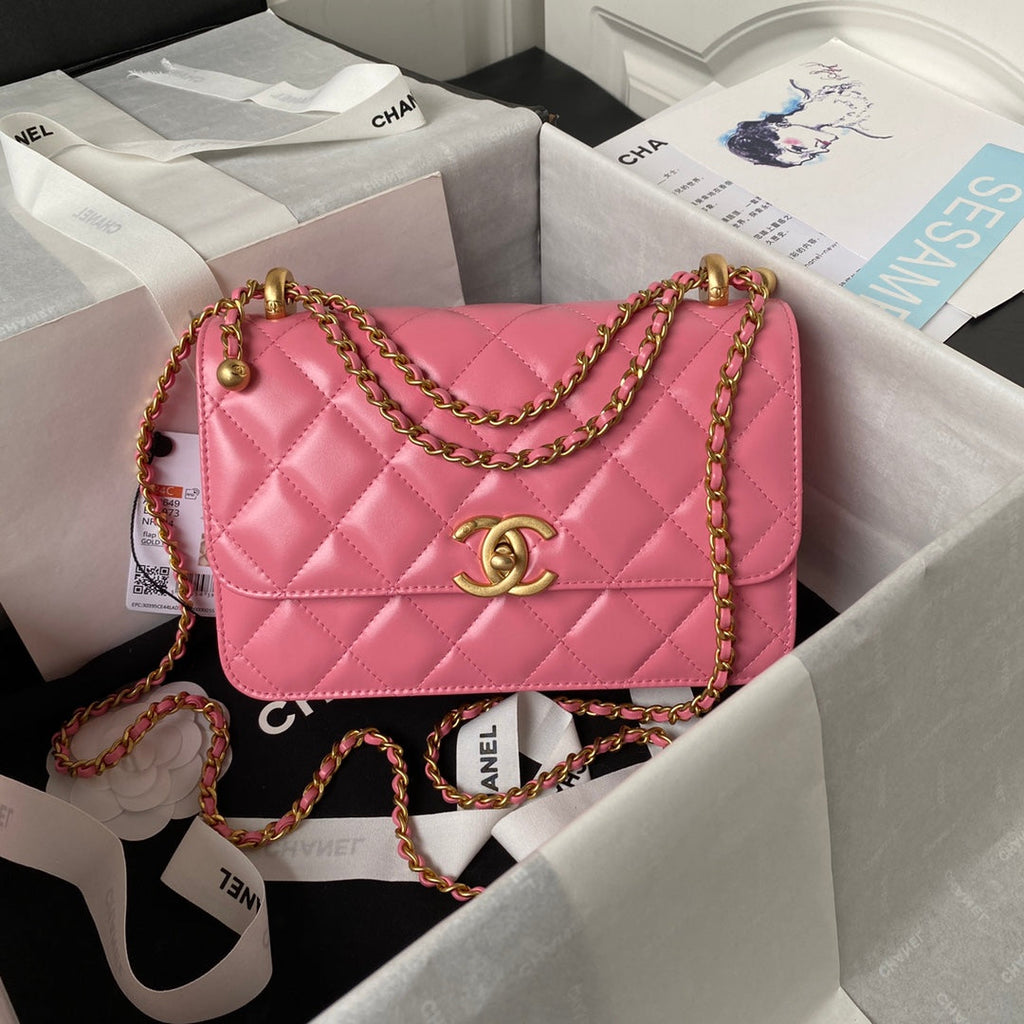Chanel Small Flap bag AS2649 Lambskin Pink